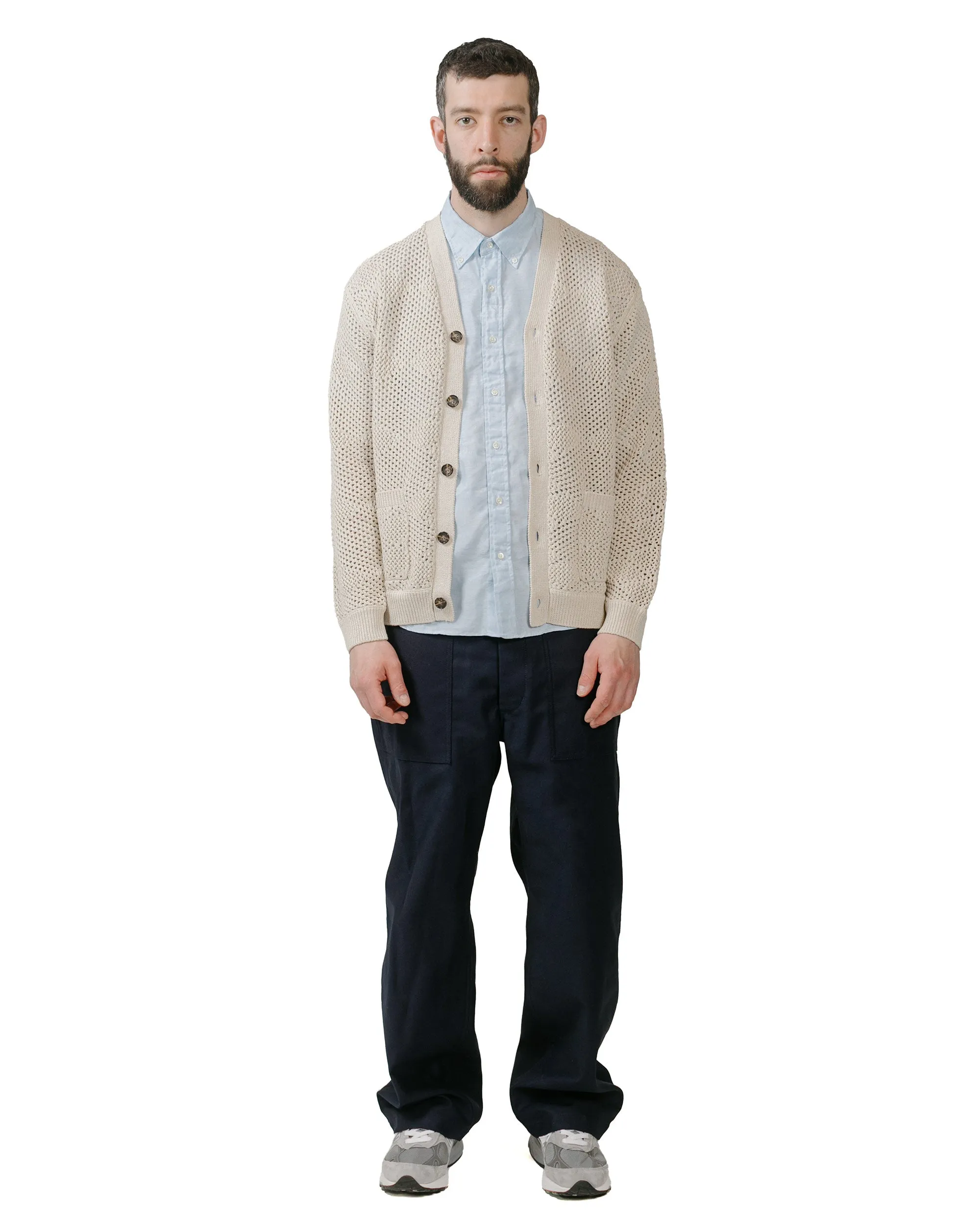 Beams Plus B.D. Short Sleeve COOLMAX? Linen Sax Micro Perforated Texture