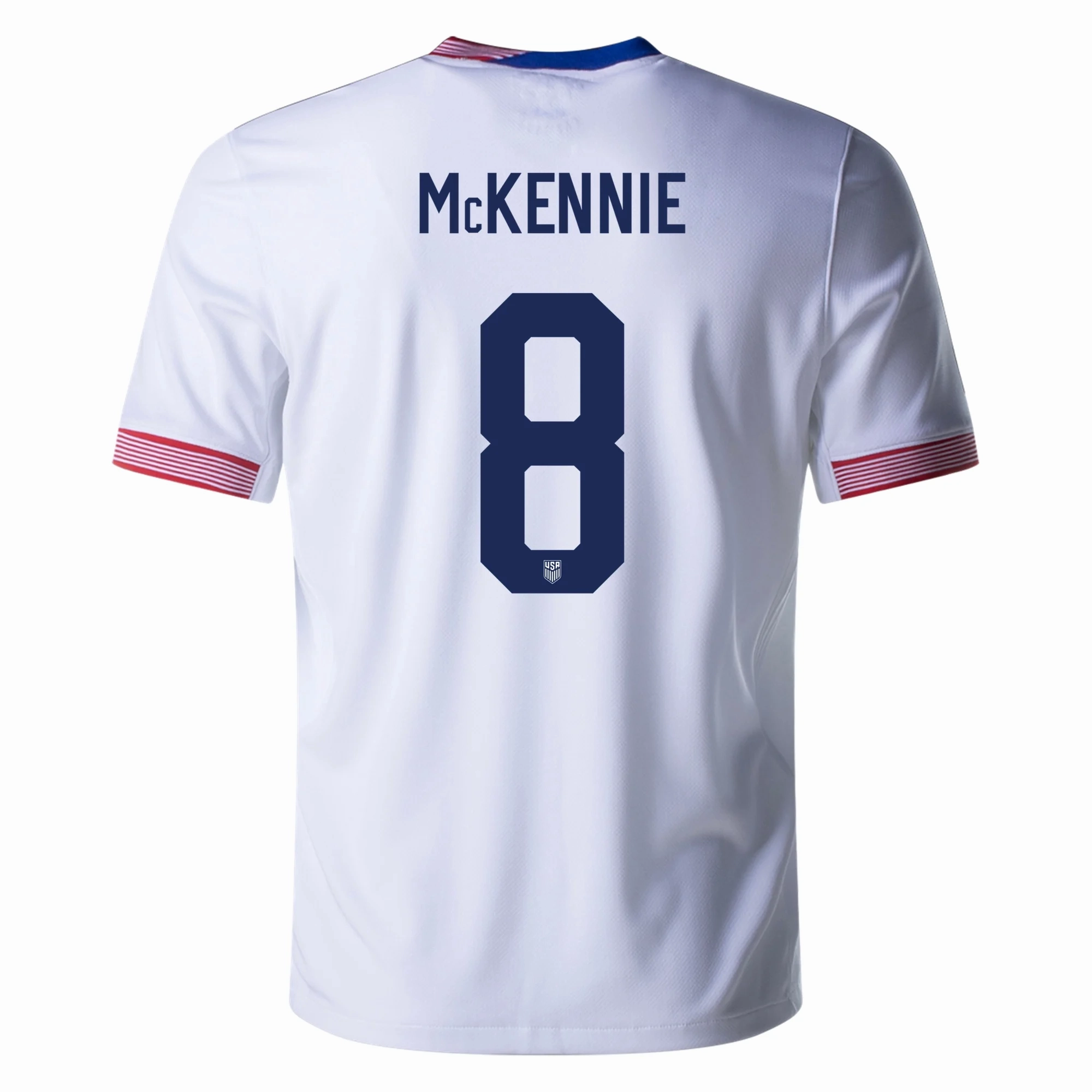 Nike United States Weston McKennie Home Jersey 24/25 (White) Moisture Wicking Design All weather