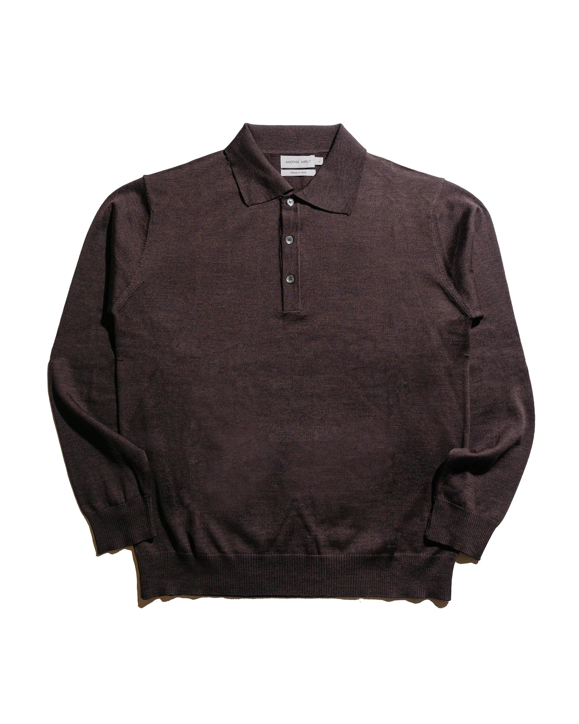 Geometric Print Another Aspect Another Polo Shirt 2.0 Brown Melange
