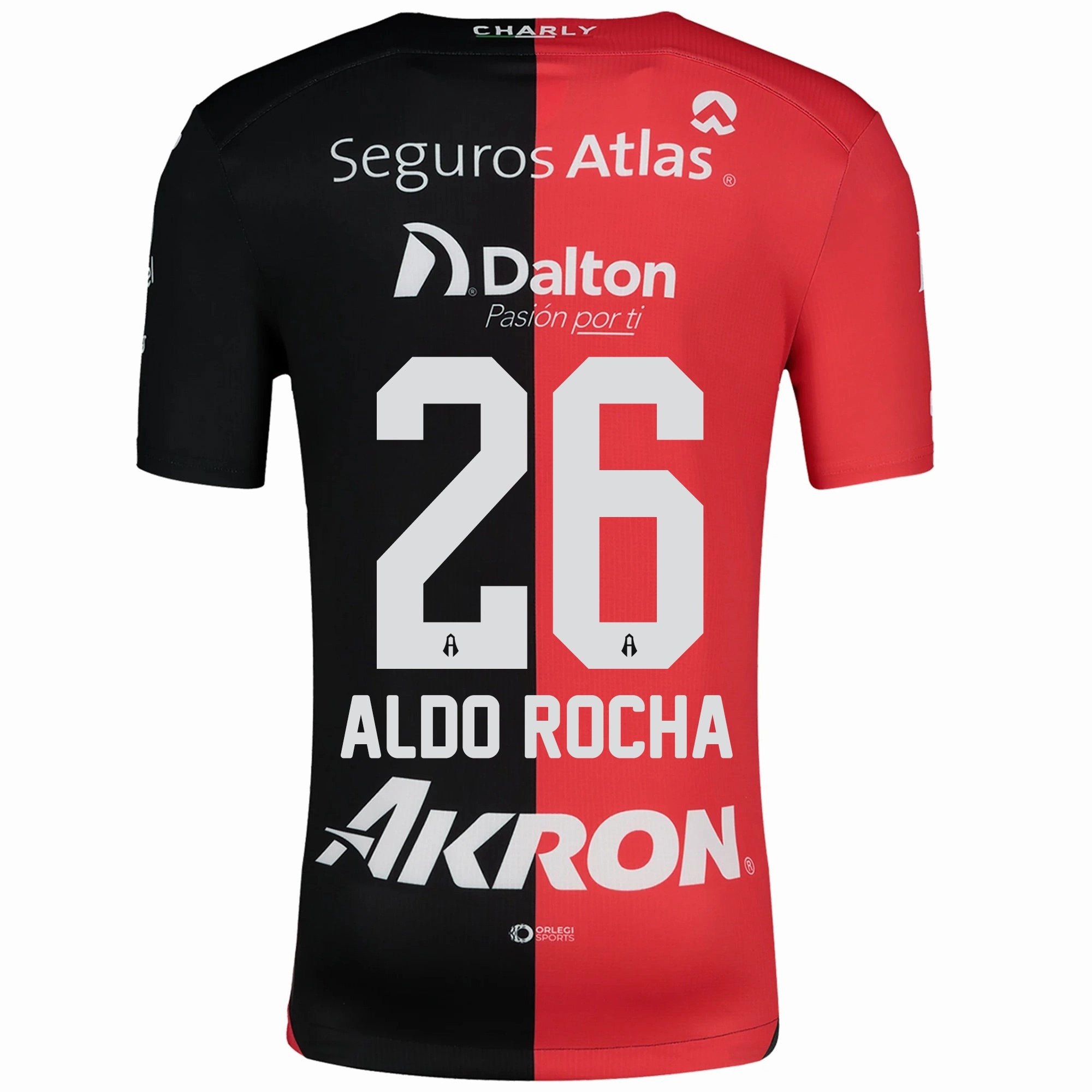 Charly Atlas Aldo Rocha Home Jersey 24/25 (Red/Black) Tear Resistant Weave Air Optimized