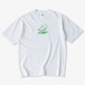 Sharkdog Tee (White/Green) Casual Style Lightweight Weave