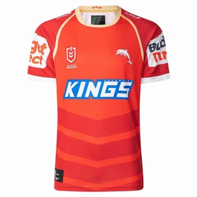 Men's NRL Redcliffe Dolphins 2025 Home Jersey Airflow Enhancing Texture Colorfast Dye Methods