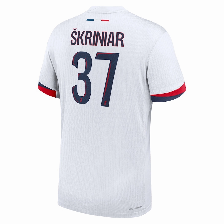 Nike Paris Saint-Germain Authentic Milan ?kriniar Away Jersey 24/25 (White/Midnight Navy) Multi Panel Construction