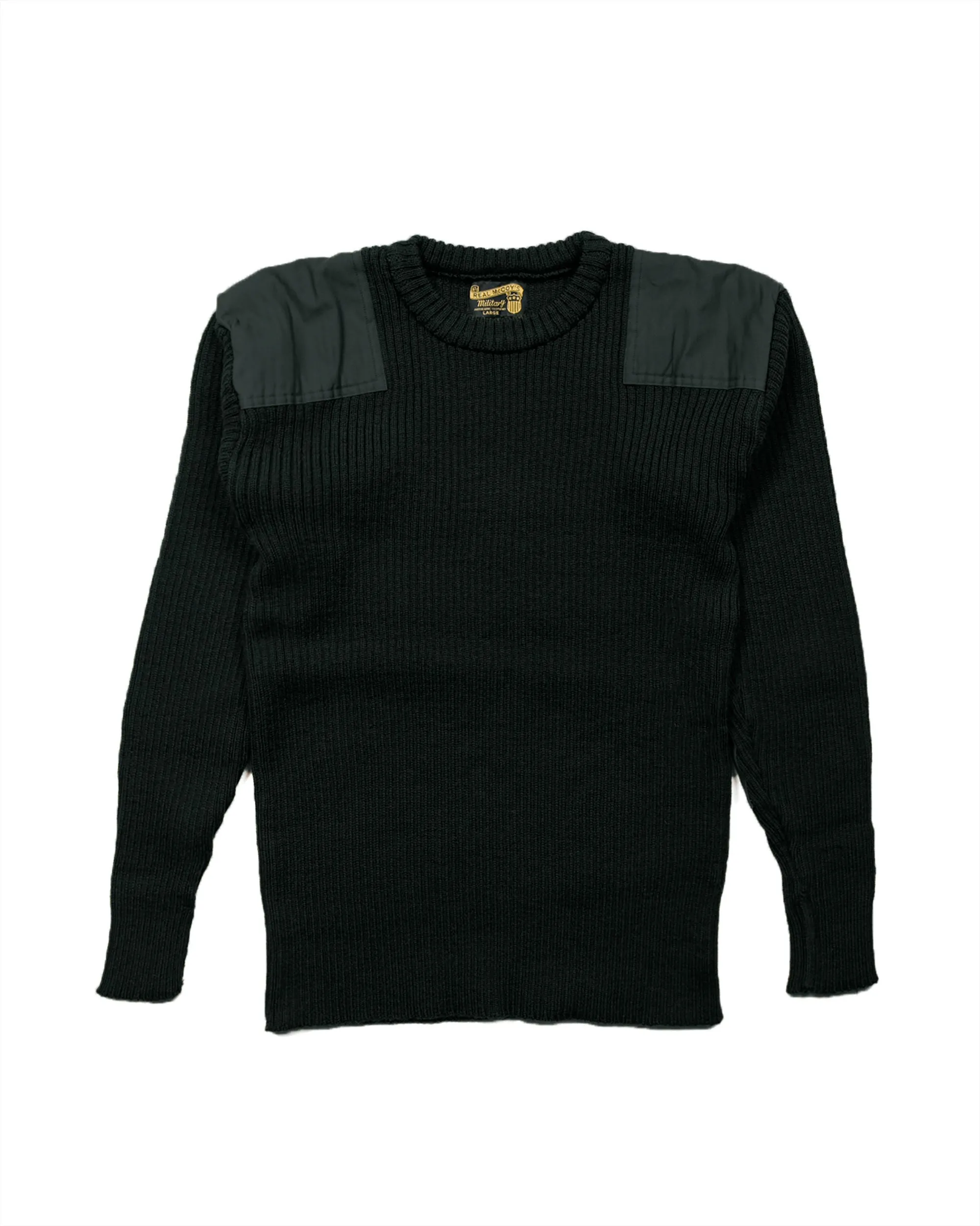 Sporty Comfort The Real McCoy's MC23104 Sweater, Service Wool Black