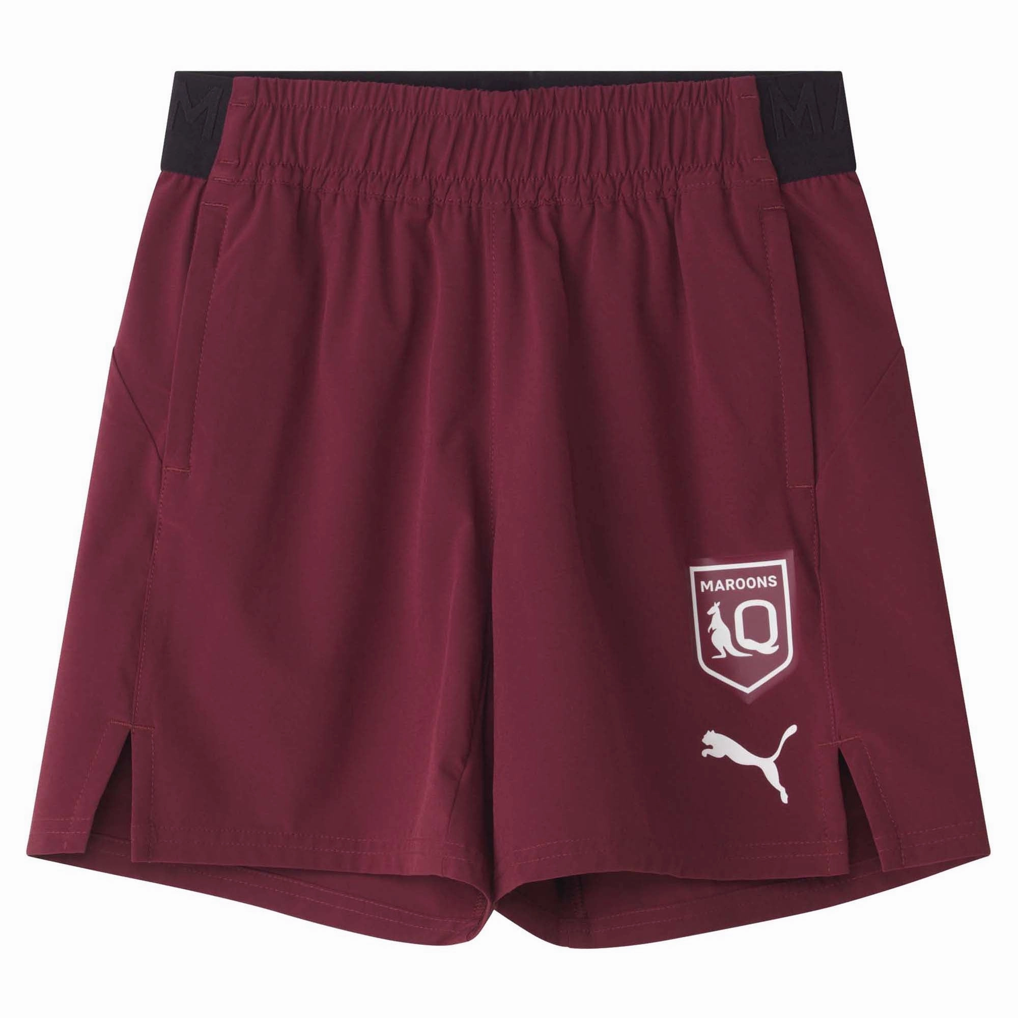 Junior's State Of Origin Queensland Maroons 2025 Training Shorts Micro Perforated Ventilation