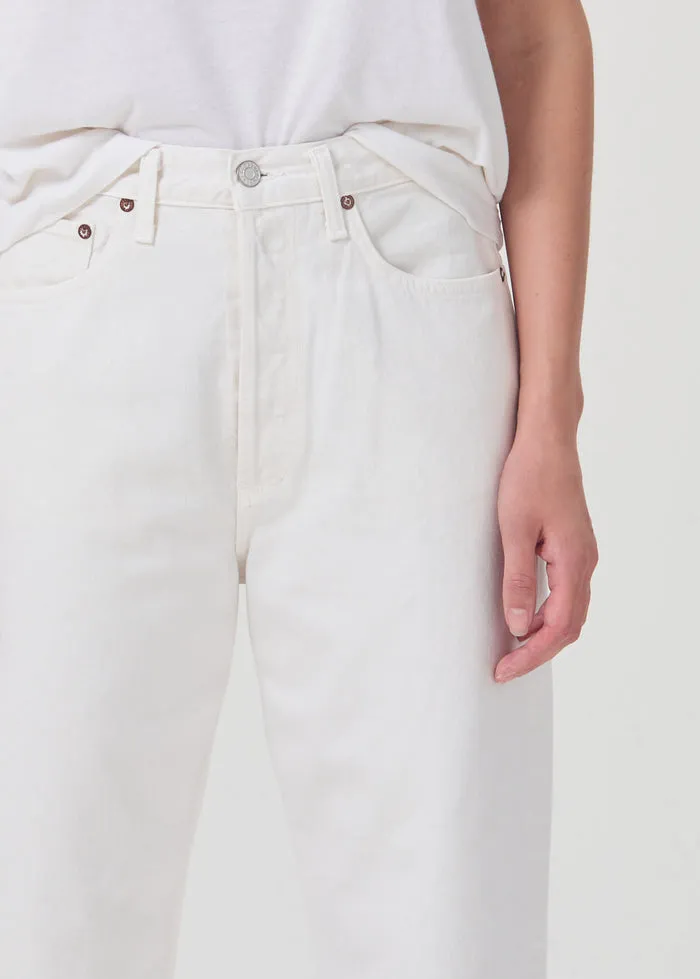 Raw Linen AGOLDE "90's Crop Mid Rise Straight Jean" W - Salt