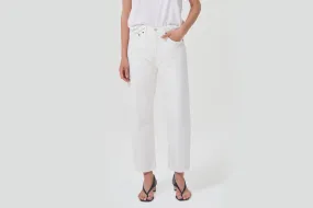 AGOLDE "90's Crop Mid Rise Straight Jean" W - Salt Camera Glow