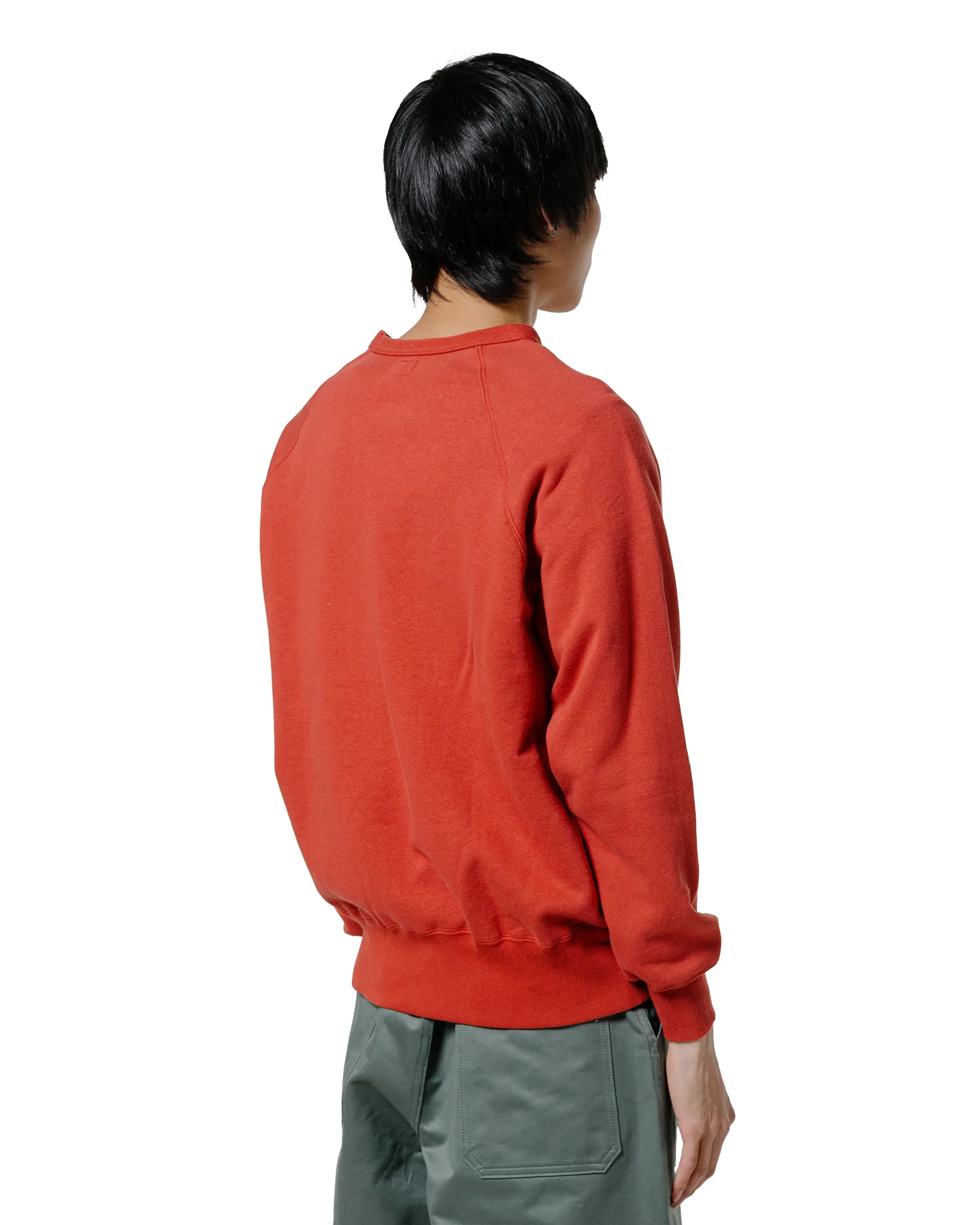 The Real McCoy??s MC24117 9 Oz. Loopwheel Raglan Sweatshirt Cherry ribbon accents