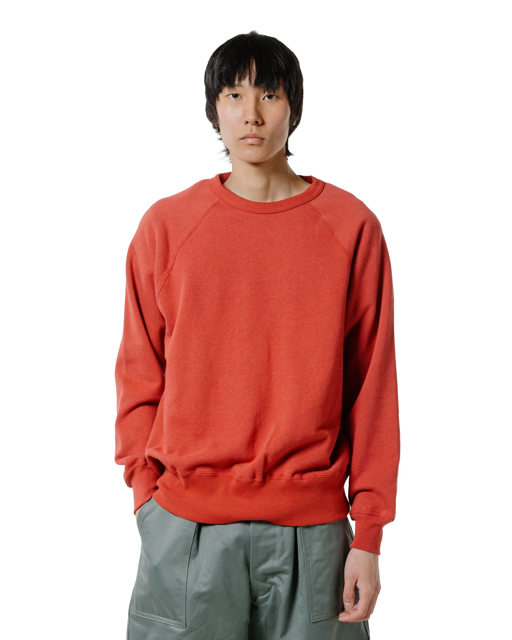 Sporty essentials Weekend Wear The Real McCoy??s MC24117 9 Oz. Loopwheel Raglan Sweatshirt Cherry