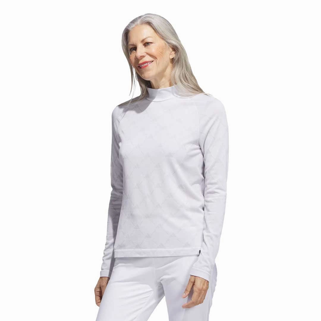 No Chafe adidas - Women's Ultimate365 Tour Monogram Mock Neck Long Sleeve T-Shirt (IK7181)