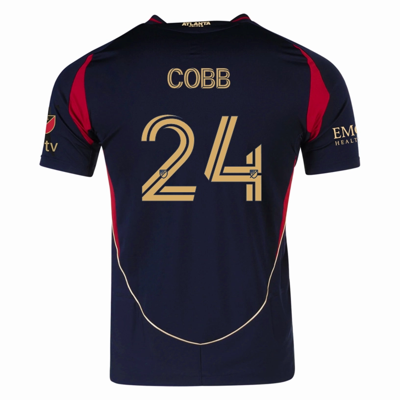 Speed Ready adidas Noah Cobb Atlanta United Authentic Home Jersey w/ MLS Patches 25/26 (Red/Black)