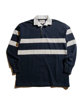 product camouflage stealth product tropical vibrancy The Real McCoy's MC25013 Climbers' Striped Rugby Shirt Navy/Ecru
