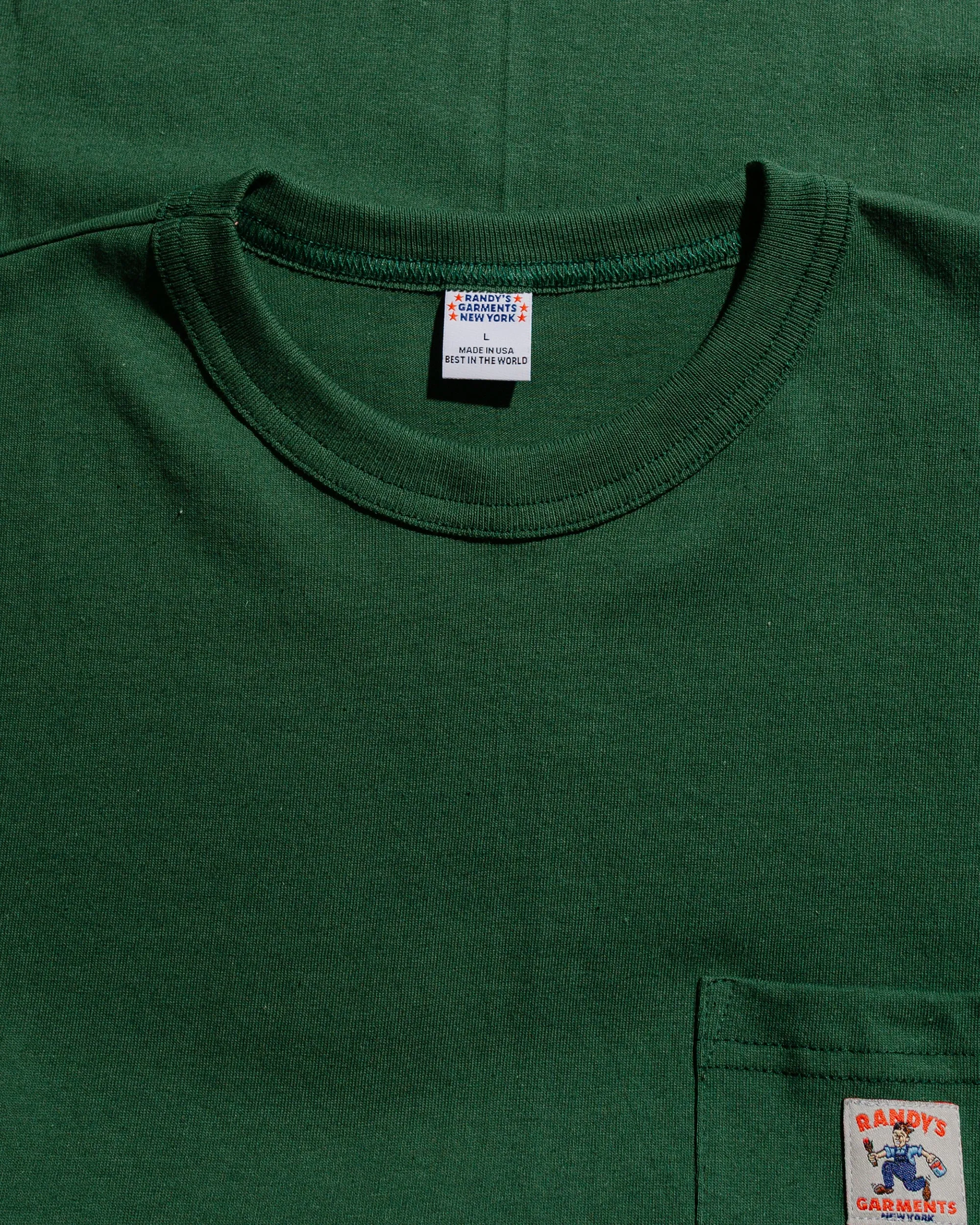 Randy's Garments Pocket Tee Dark Green Fashion Must-Have