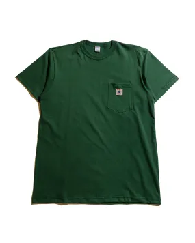 SlimFit GarmentDyedTexture Randy's Garments Pocket Tee Dark Green