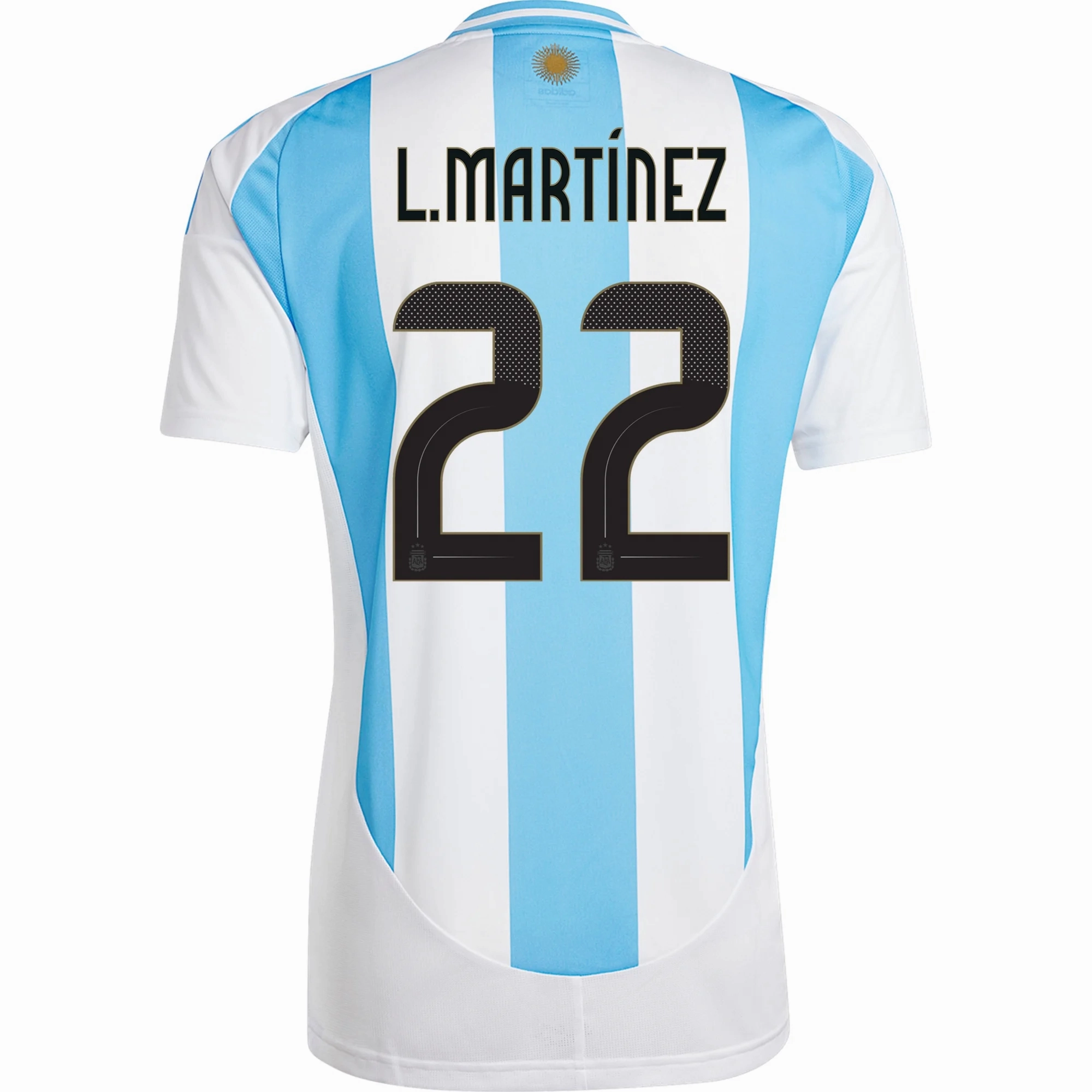 adidas Argentina Lautaro Martinez Home Jersey 24/25 (White/Blue Burst) No Slip Grip Finish