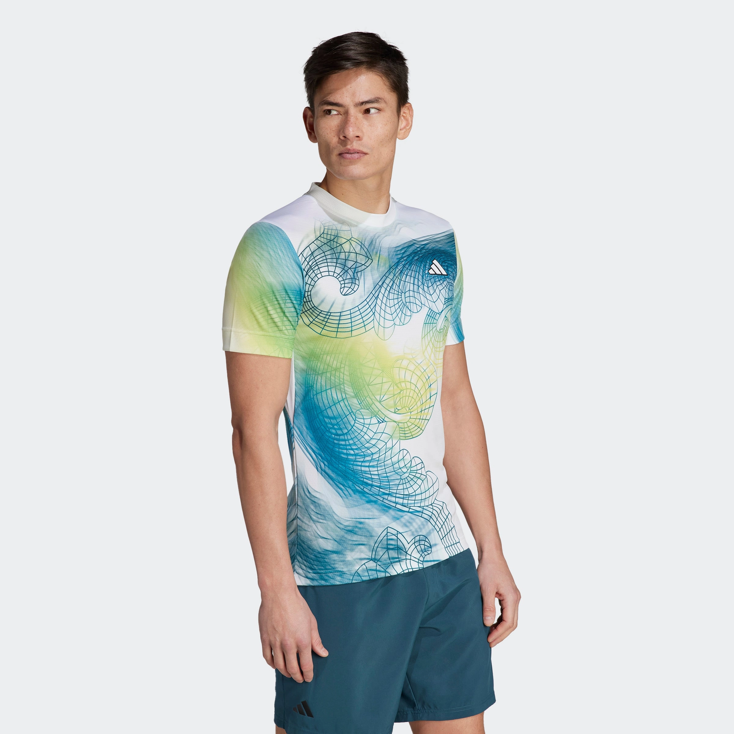 Tennis Printed AEROREADY FreeLift Pro T-Shirt Heather Texture Finish safe for skin