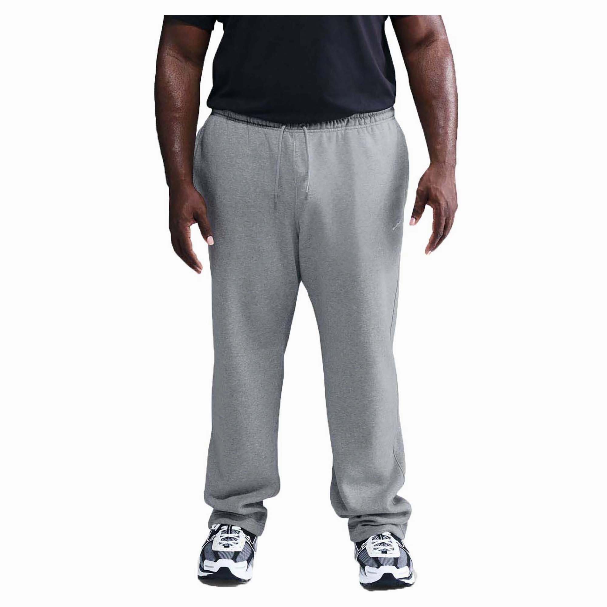 Men's Open Hem Brushed Fleece Pants HighRiseWaistband Trendy Vibe