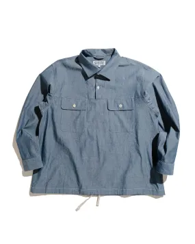 Trendy Look Engineered Garments Workaday Jumper Shirt Indigo Cotton Chambray