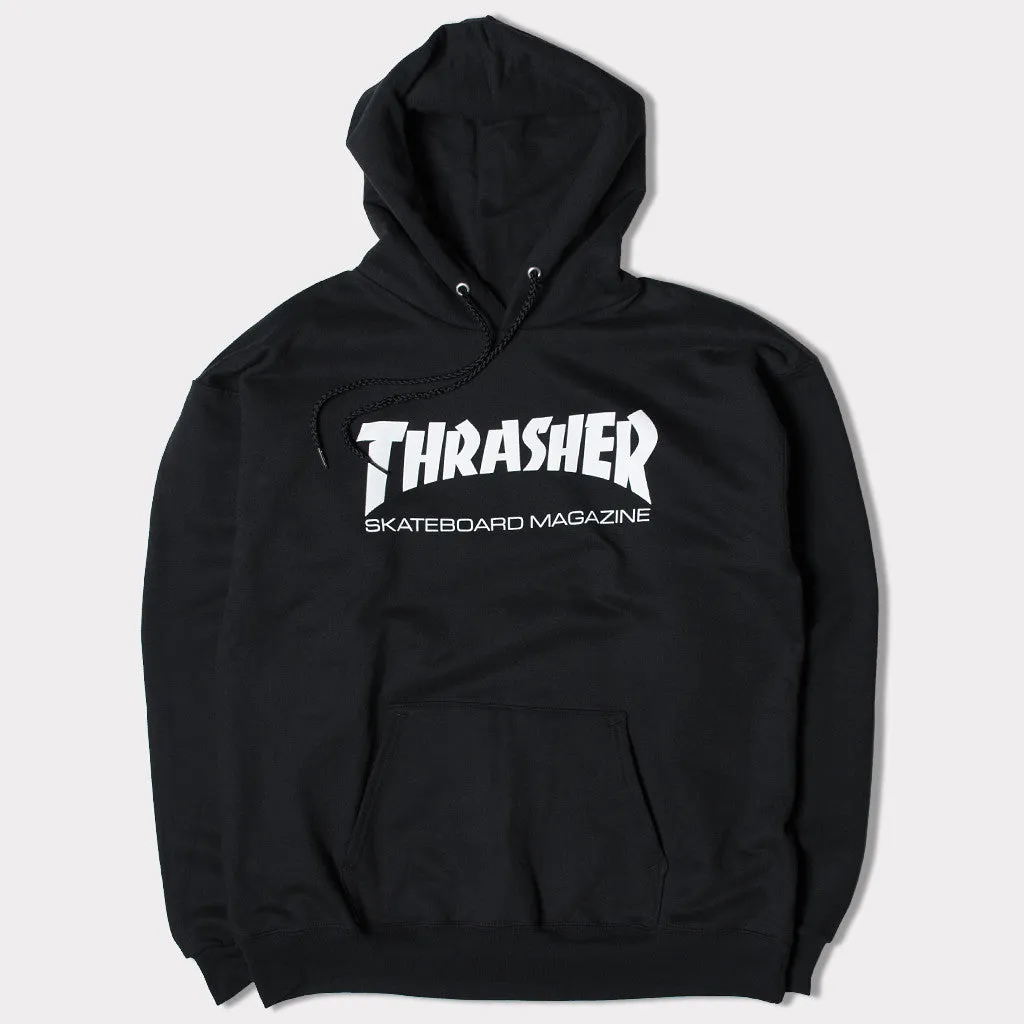 Chic Style Modern Aesthetic Skate Mag Logo Hoody (Black)