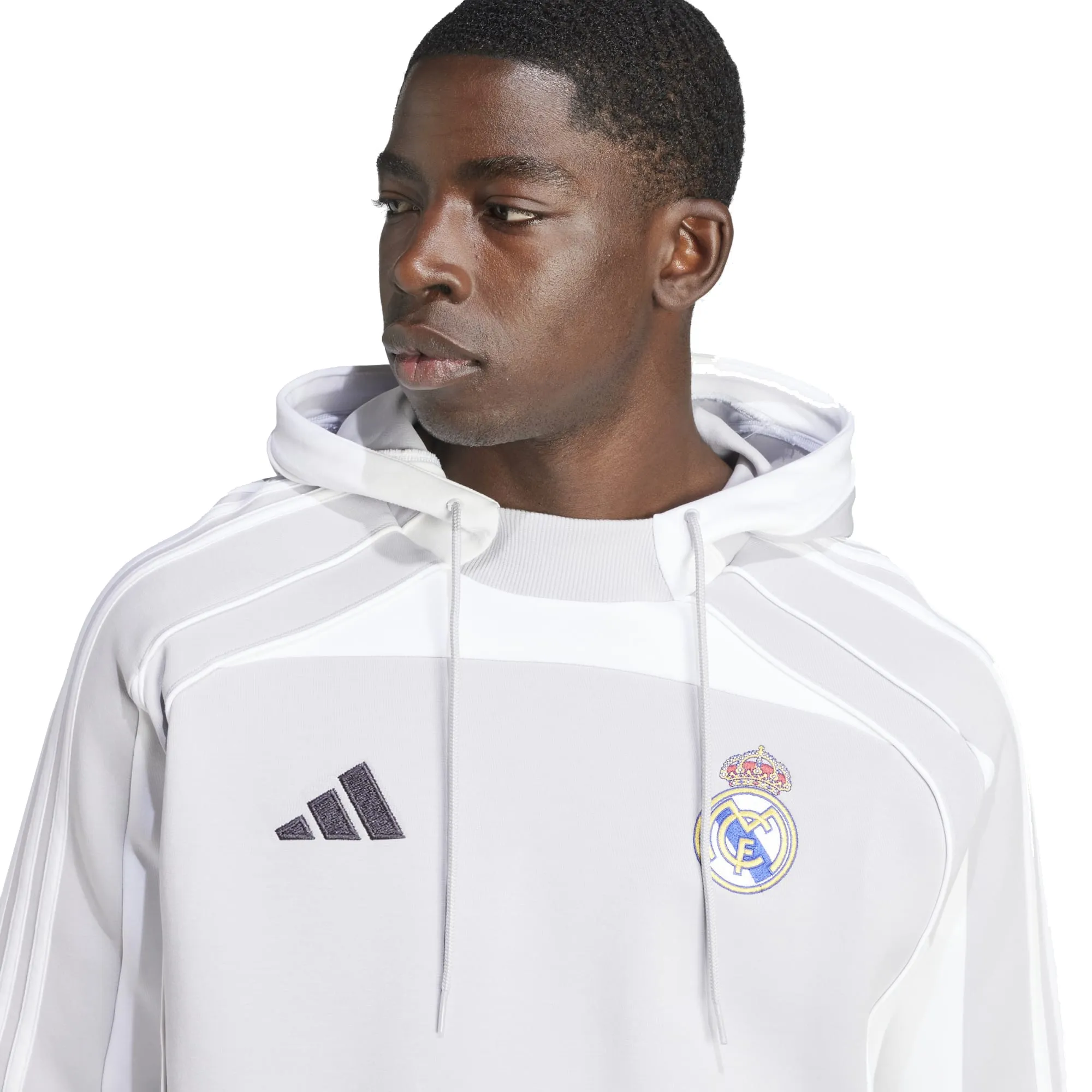 adidas Real Madrid 25/26 UBP Travel Hoodie (Light Solid Grey/White) product gift wrapping