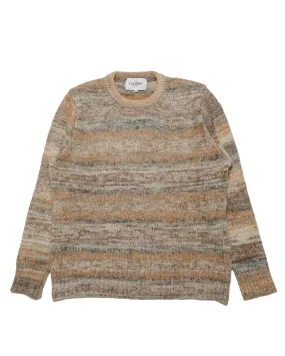 Boho chic Corridor Space Dye Mohair Crewneck Natural