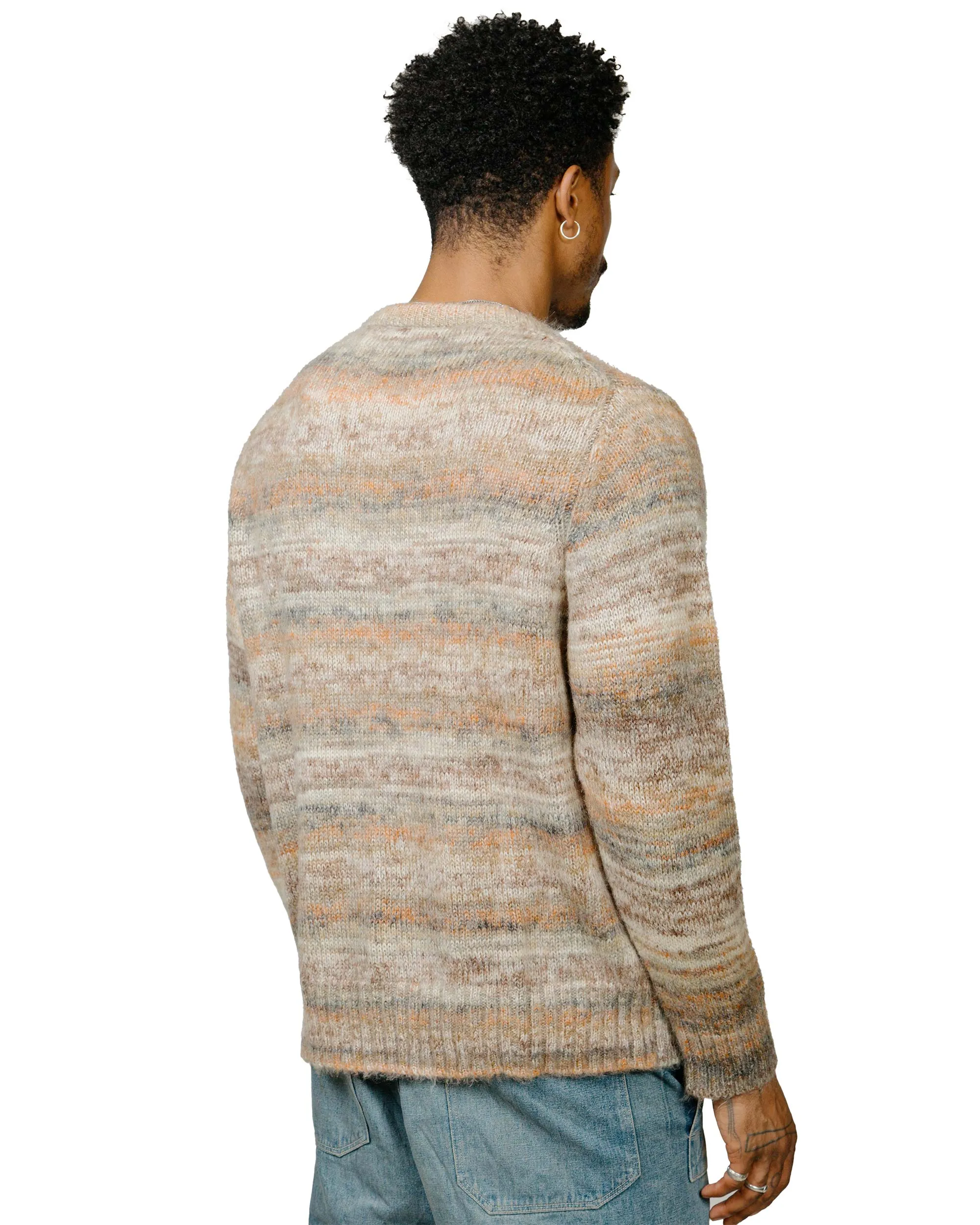 Corridor Space Dye Mohair Crewneck Natural Mix-And-Match