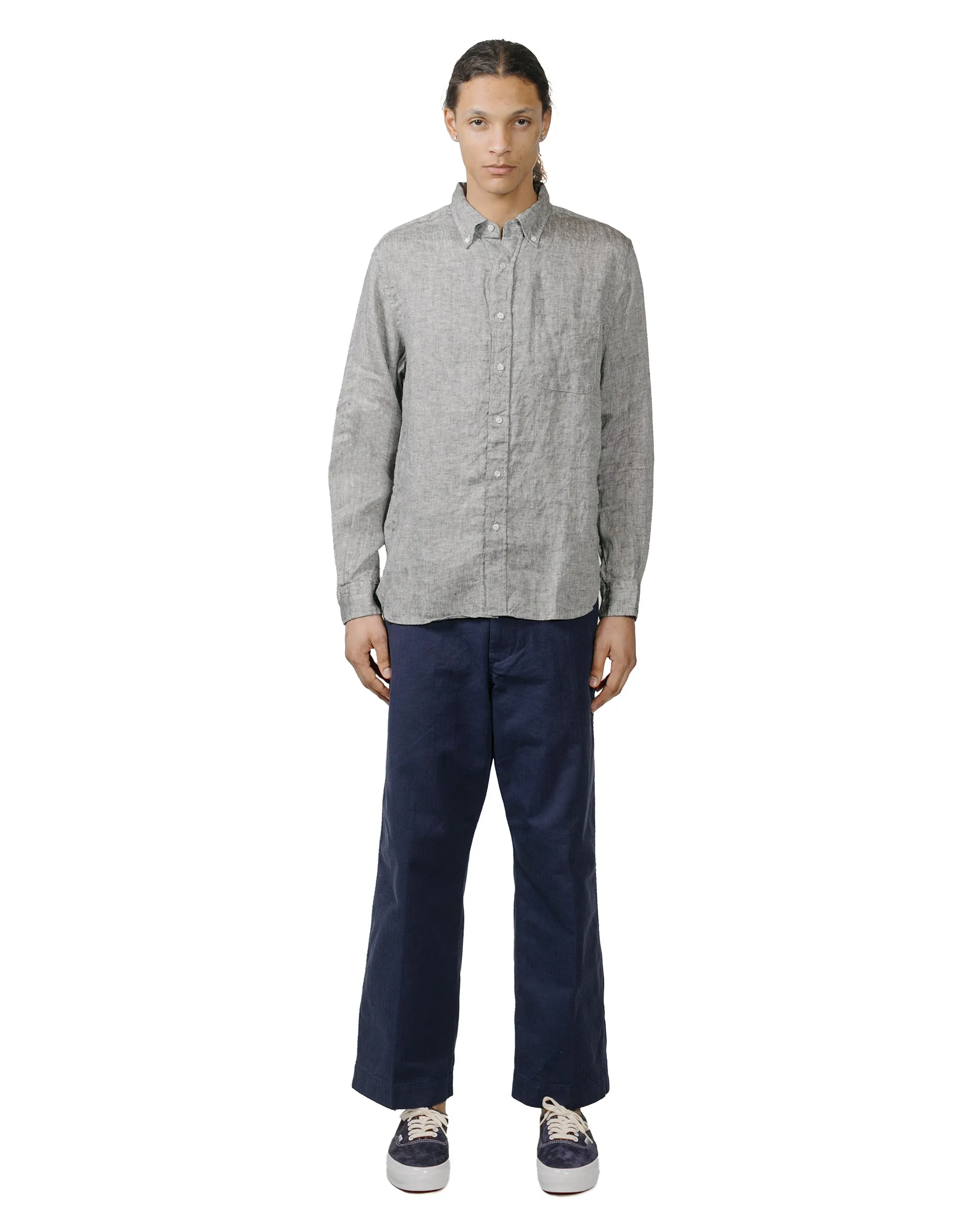 Beams Plus B.D. Linen Oxford Black Airflow Ventilation System