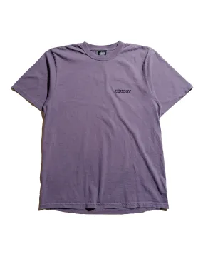 St??ssy Jumbo Pigment Dyed Tee Grape Embroidered Details