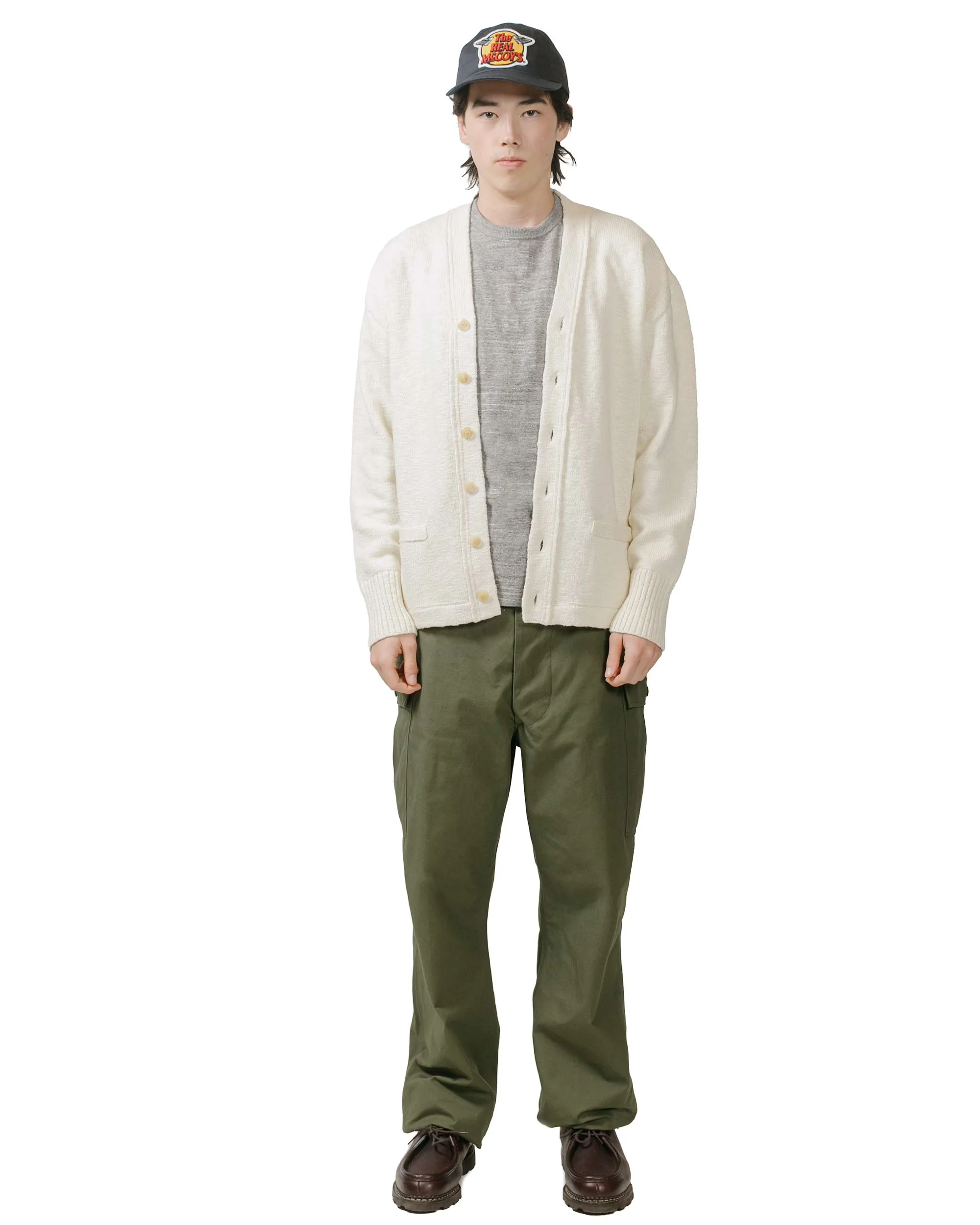 Trendy Wear The Real McCoy's MC24016 Cotton Summer Cardigan Ecru