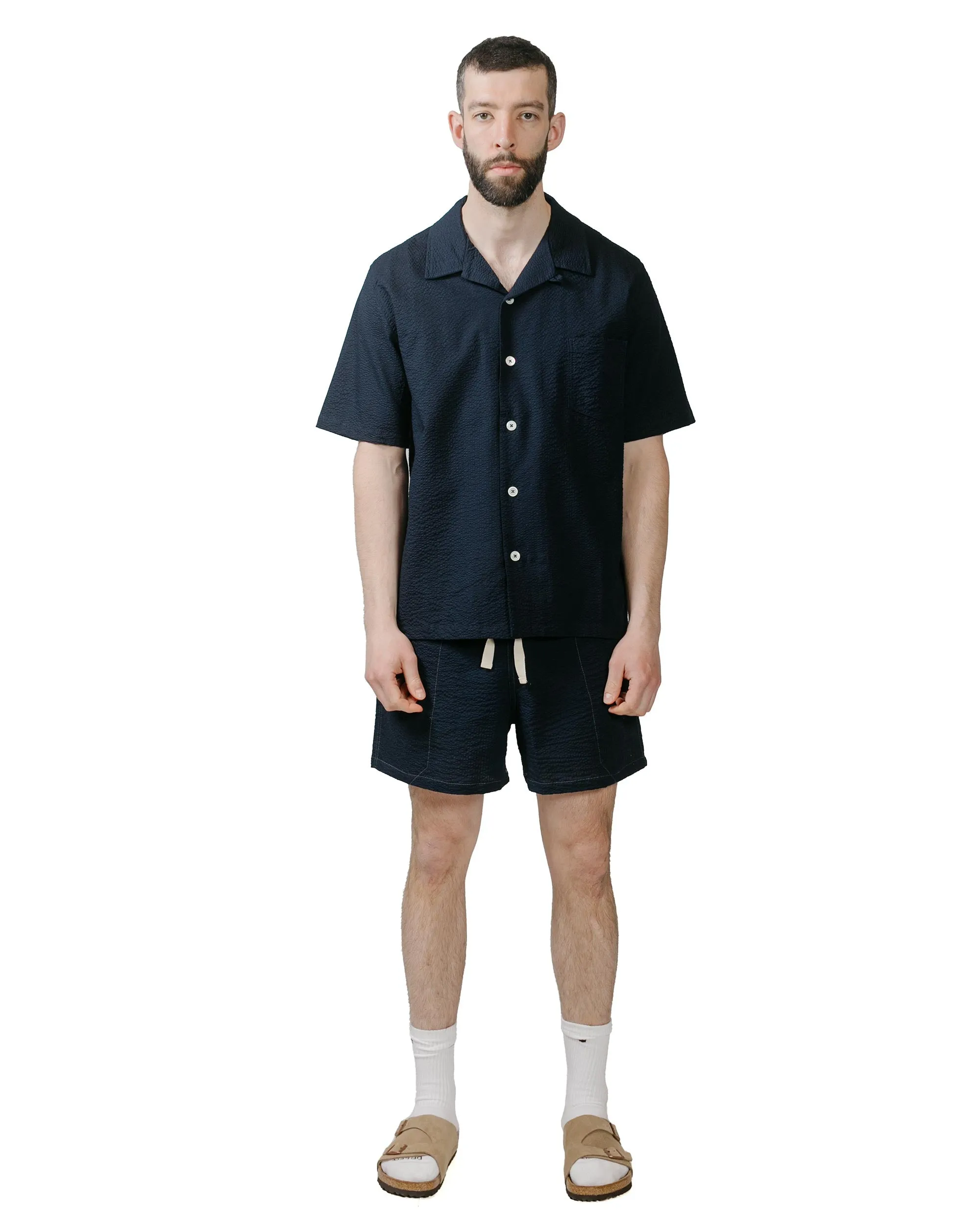 Howlin' Cocktail Shirt Navy Japanese Seersucker Resort Wear