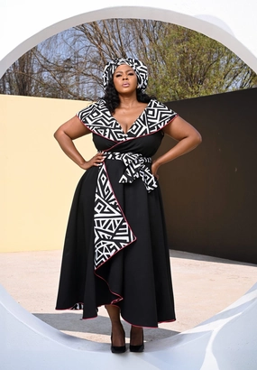 Shine Dressy Smakuhle Reversible Dress - Black