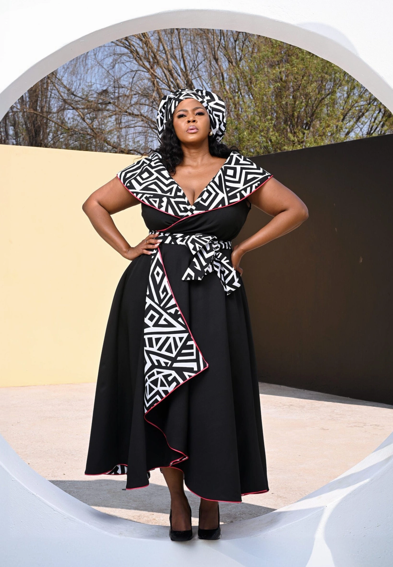 Shine Dressy Smakuhle Reversible Dress - Black
