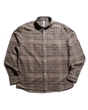 Another Aspect Another Shirt 4.0 Light Brown Check Edgy Fashion Flexible Movement