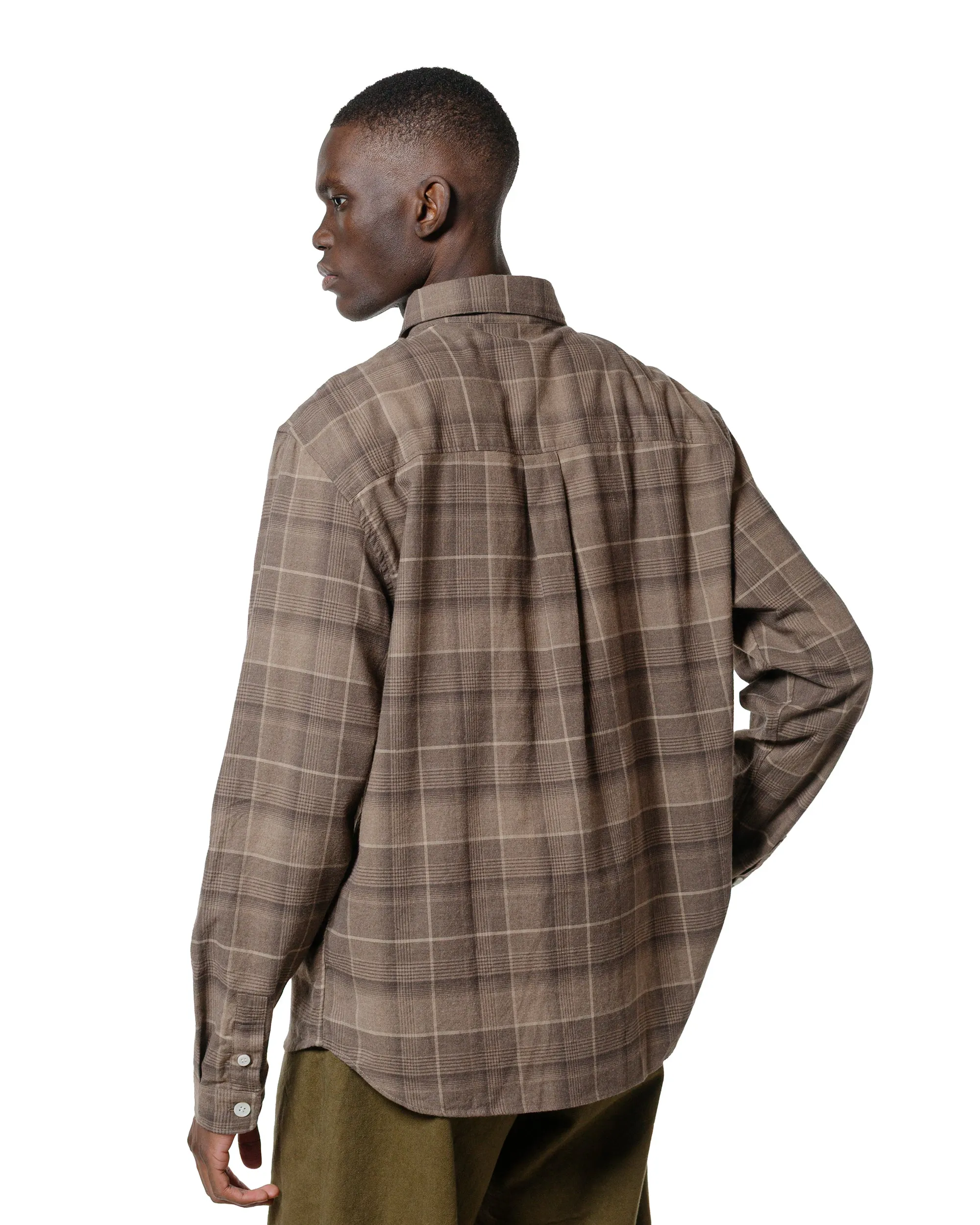 Another Aspect Another Shirt 4.0 Light Brown Check Versatile Layering Piece