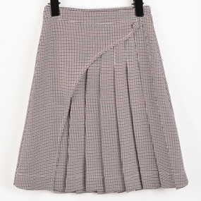 Embroidered Detail Versatile Fit Pleated Wrap Skirt