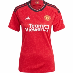 adidas Women's Manchester United Home Jersey 23/24 (Team College Red) Adaptive Fit System Flex Fit Construction