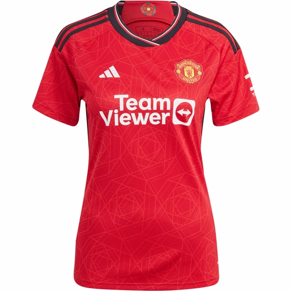 adidas Women's Manchester United Home Jersey 23/24 (Team College Red) Adaptive Fit System Flex Fit Construction