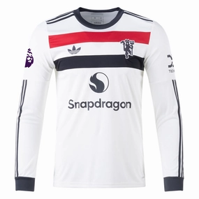Dry Layer adidas Manchester United Third Long Sleeve Jersey w/ EPL Patch 24/25 (Off White)
