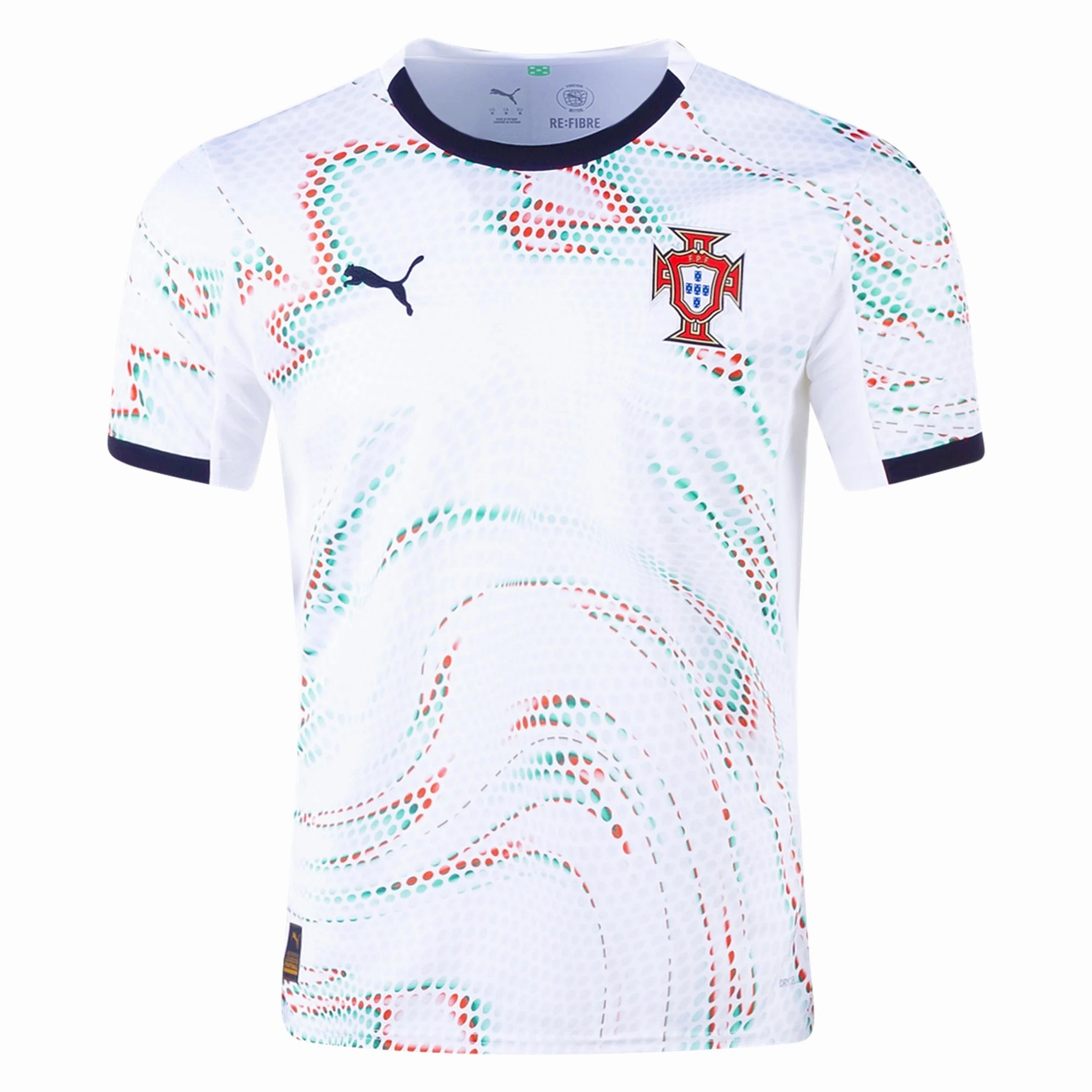 Puma Portugal Authentic Away Jersey 25/26 (Puma White/Puma Black) Grid Texture Fabric Reflective accents