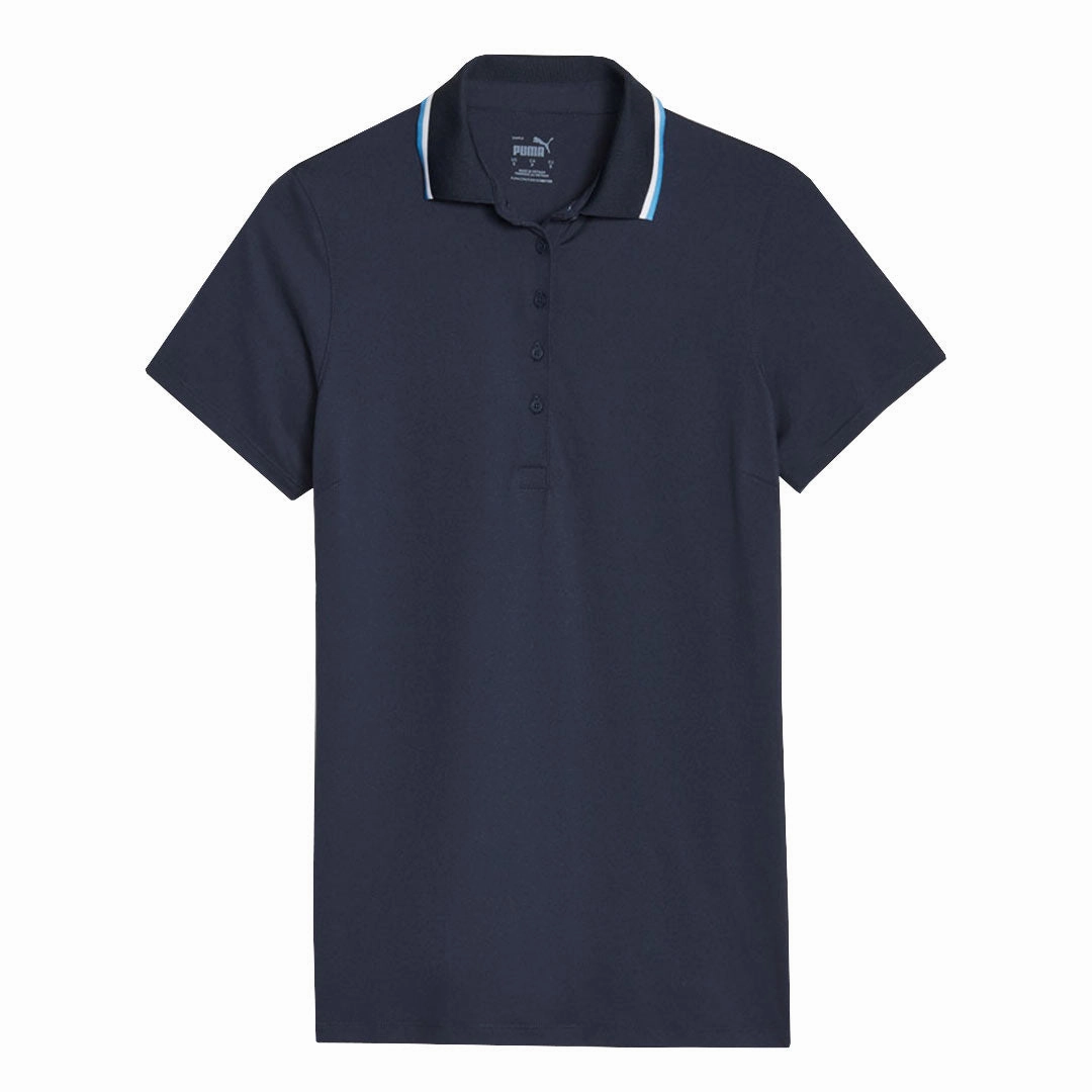 Puma - Women's Cloudspun Tipped Short Sleeve Polo (622155 05) Casual Motion All Purpose Knit