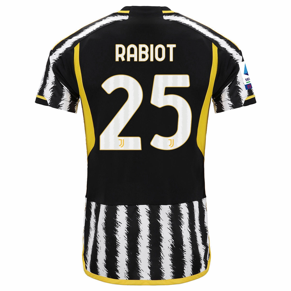 Layered Panel Construction Vapor Control Weave adidas Rabiot Juventus Home Authentic Jersey 23/24 w/ Serie A Patch (Black/White)