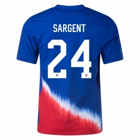 Flexible Training Gear Slim Silhouette Nike United States Match Authentic Josh Sargent Away Jersey 24/25 (Old Royal/Sport Red/White)