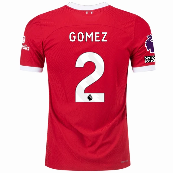 Nike Liverpool Authentic Joe Gomez Vaporknit Match Home Jersey w/ EPL   No Room For Racism 23/24 (Red/White) Energy Boost Minimalist Raglan Sleeve