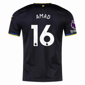 adidas Amad  Men's Manchester United Authentic Third Jersey 25/26 w/ NRFR   EPL Patches (Black) Reinforced Shoulder Seams All-Purpose Wear