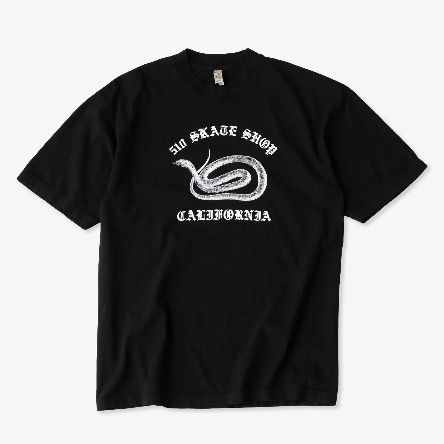 Snake Tee (Black) Elegant Detail Basic Top