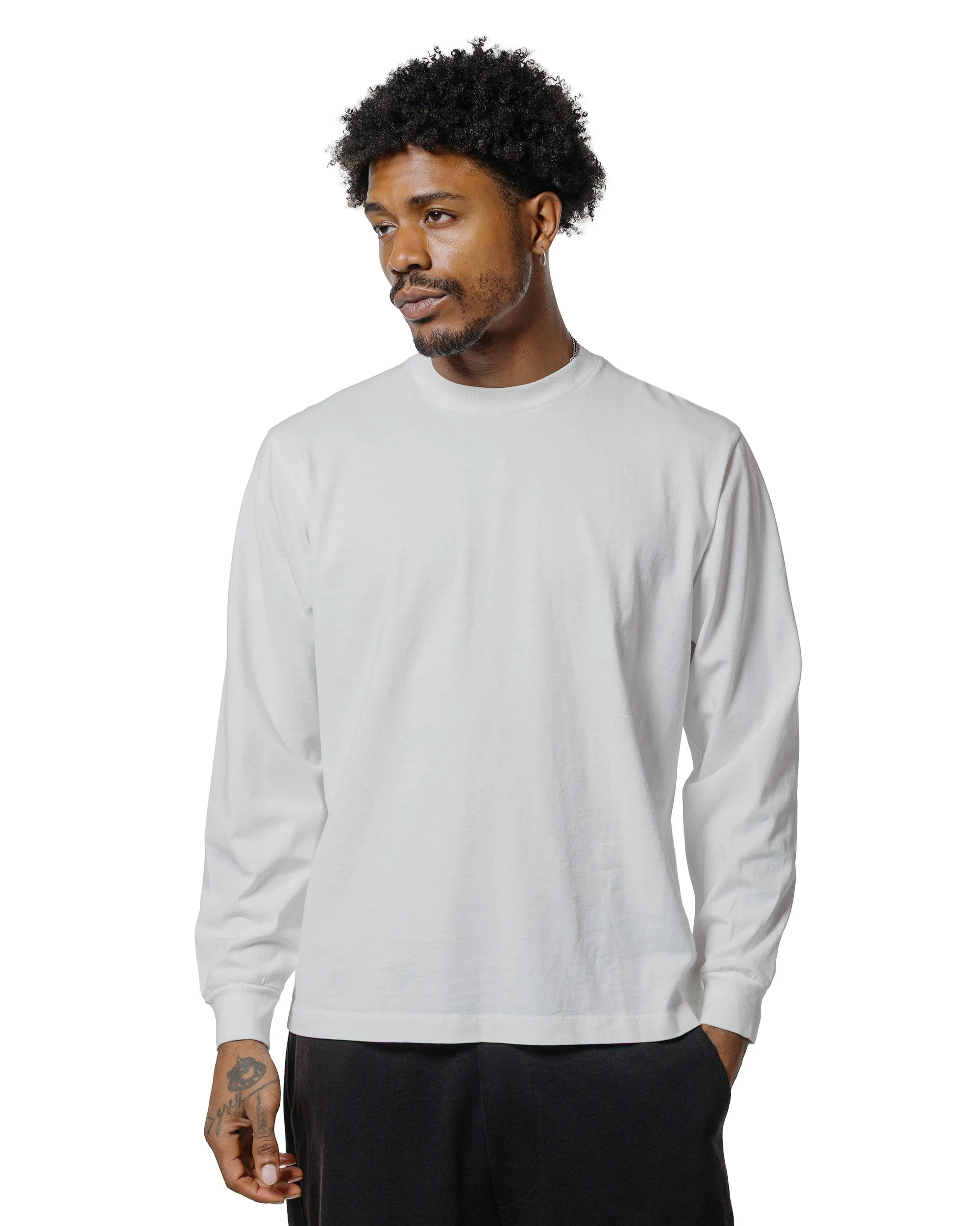 Lady White Co. L/S Municipal T-Shirt White Easy Fit Wear
