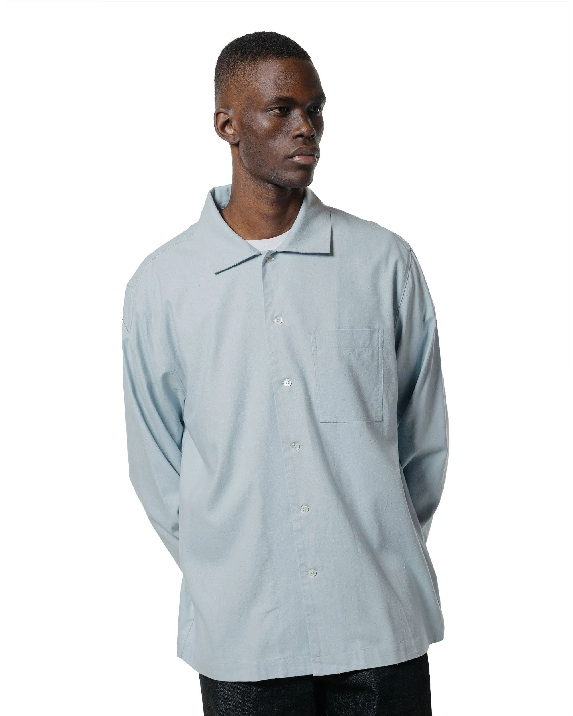 Hidden Button Placket Wardrobe Essential Another Aspect Another Shirt 2.1 Sky Blue