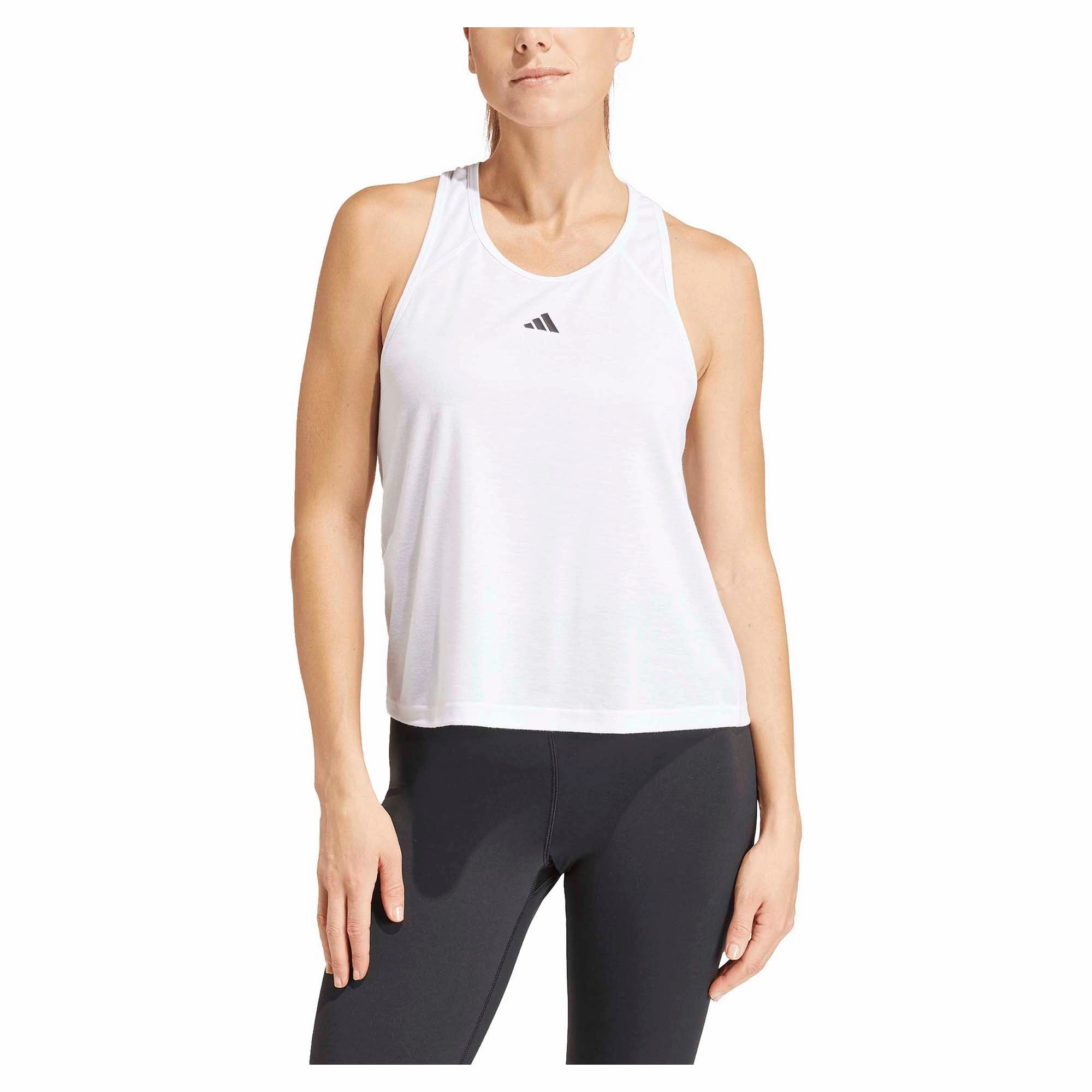 Women's Workout Essentials Minimal Branding Racerback Tank Top Secure Pockets Modular Attachment