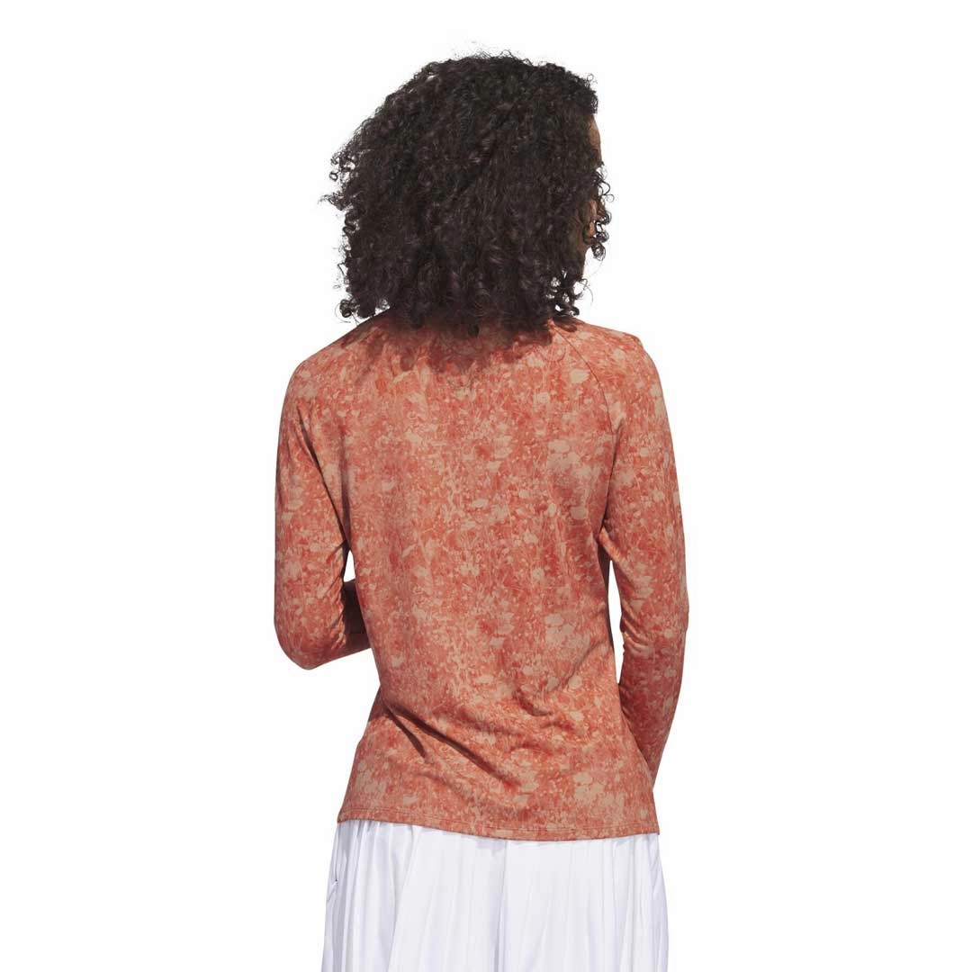 Reinforced Hems adidas - Women's Ultimate365 Tour Long Sleeve Printed Golf Polo (HS8979)