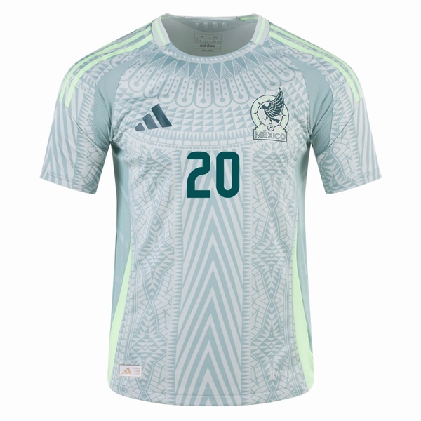 adidas Mexico Henry Martin Away Jersey 24/25 (Linen Green) Contrast Binding